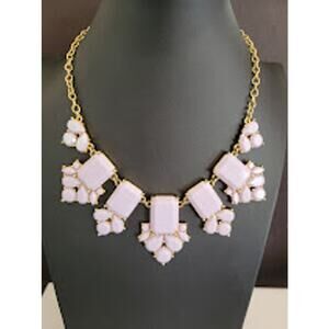 Kate Spade Daylight Jewels Statement‎ Necklace Gold Plated Lilac Epoxy Stones